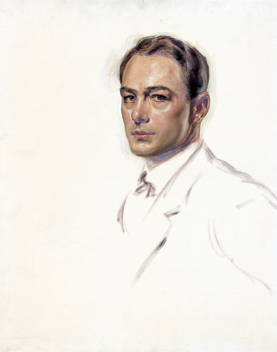 Clarence Mattei self portrait unfinished credit SB Historical Museum